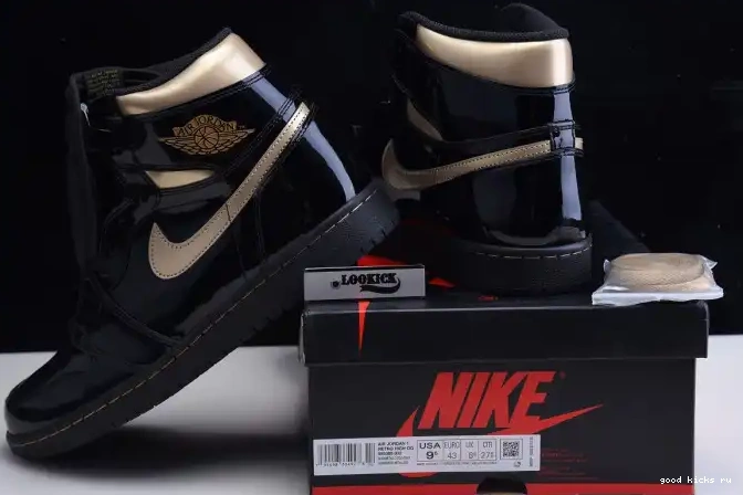 Cheap GOLD RETRO 1 HIGH JORDAN AIR BLACK 555088-032 (2020) METALLIC 0415